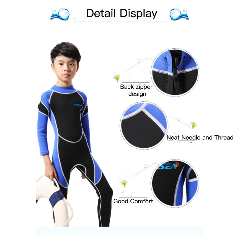 Kids Swimwear Diving Suits Long Sleeves